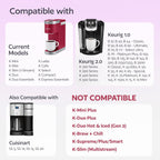 GoodCups 4 Reusable K Cups for Keurig - 4 Black Refillable Kcups Coffee Filters for Keurig Coffee Makers