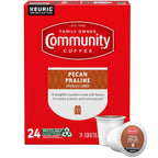 Community Coffee Pecan Praline Flavored 24 Count Coffee Pods, Medium Roast, Compatible with Keurig 2.0 K-Cup Brewers, 24 Count (Pack of 1)