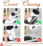 Simple Milk Frother, 2 in 1 Milk Steamer and Frother, Electric Milk Steamer, Milk Warmer and Hot Milk Foam Maker for Latter, Macchiato, Cappuccinos (White)