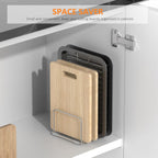 Cutting Board Holder Stand, Chopping Board Storage Rack, Cutting Board Organizer, 304 Stainless Steel Chopping Board Holder, Cookie Sheets Organizer 1.0+1.2 Inch Width Slots(Large)