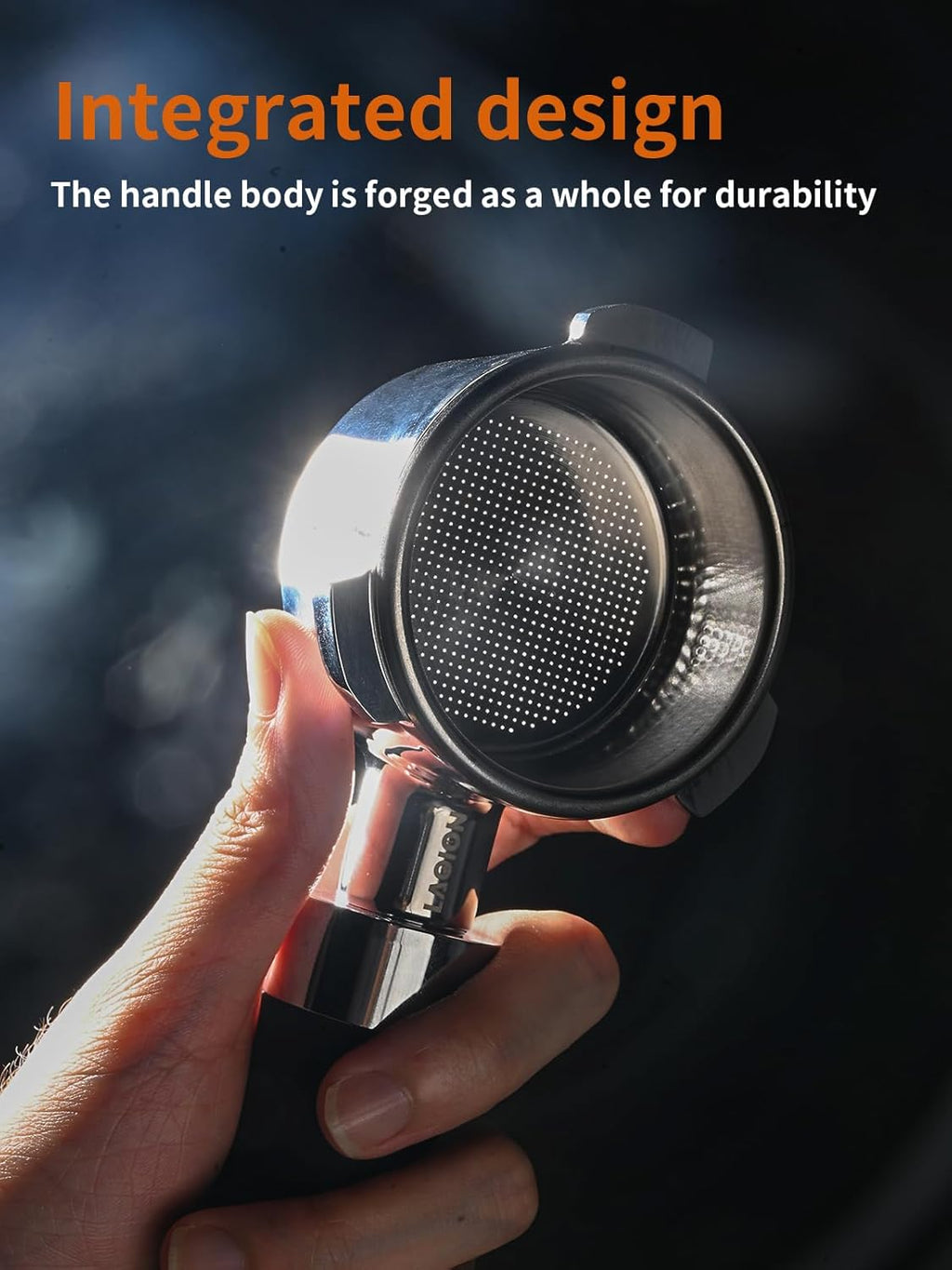 54mm Bottomless Portafilter, Espresso Portafilter Precision Extraction with Filter Basket Included, Stainless Steel Portafilter & Black Silicone Handle, Compatible with Breville Machines