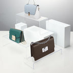 Goabroa Large Acrylic Display Risers, 2 Sets 10 Pcs Rectangular Clear Acrylic Display Stands for Funko Pop Figures, Cupcake Holder, Collection, Vendor Events