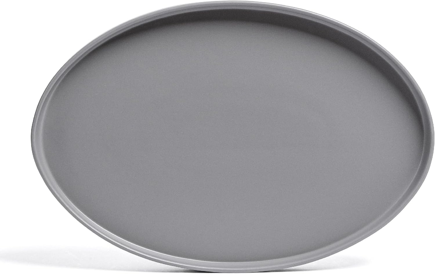 over&back Stackable Stoneware Serving Platter - Elegant 1-Piece Oval Serving Platter to Complete Your Kitchen Set - Perfect for Appetizers, Desserts, and More - 16" L x 11" W - Semi-Matte Charcoal