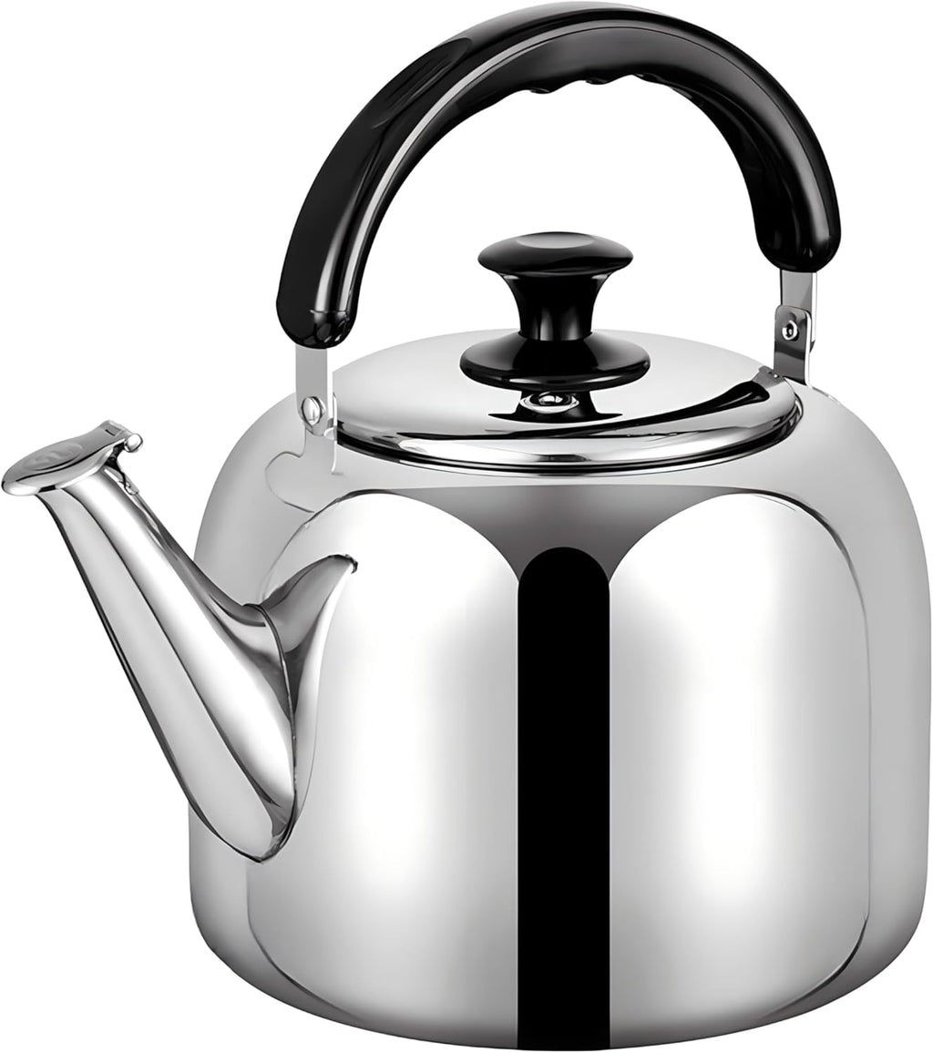 Whistling Stovetop Tea Kettle,Food Grade 316 Stainless Steel,Hot Water Fast to Boil,Stovetop Kettle with Ergonomic Handle,4.2 Quart Capacity