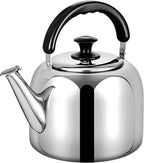 Whistling Stovetop Tea Kettle,Food Grade 316 Stainless Steel,Hot Water Fast to Boil,Stovetop Kettle with Ergonomic Handle,4.2 Quart Capacity