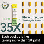 Nano Turmeric Curcumin Drink Powder, Golden Juice for Wellness & Immunity, No Turmeric Taste, Add to Smoothies/Water Daily Morning Routine–35X Absorption–Mango Flavor–Joint Support Supplement