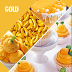 Food Coloring Liquid - Vibrant Color Food Coloring for Cake Decorating, Baking, Easter Egg, Icing - Tasteless Food Color Dye for Fondant, Cooking, Slime, Airbrush (Gold, 8 Fl.oz)