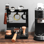 GIB Espresso Accessories Organizer Rack Tamper Holder Station, Heavy Duty Steel Stand for Coffee Distributor 51-54mm Portafilter Storage for Bar Home Office