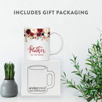 Andaz Press 11oz. Wedding Ceramic Coffee Tea Mug Gift, Fall Autumn Marsala Burgundy Flowers Roses Florals, Mother of the Bride, 1-Pack, Includes Gift Box