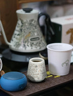 Cocinare x Chanoir KissCup Art Ceramic Espresso Cup – 2.2oz Demitasse Cup for Espresso, Pour-over coffee and Tea, Chanoir White, Art de Paris Collaboration