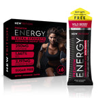 NewTrition® Extra Strength Energy Shots, 250mg Caffeine Energy Shots with Vitamin B & Amino Acids, Sugar-Free Vitamin Energy Shot, 1.7 fl oz (Pack of 6, Wild Berry)