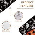 Halloween Pumpkin Dish Drying Mats Spooky Ghost Dish Mat Kitchen Spiders Large Drying Matt Dishes Dryer Pad for Kitchen Counter Absorbent Microfiber Washable Foldable Reusable 18x24 in