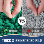 Arotive Luxury Chenille Bathroom Rug Mat, Extra Soft Thick Absorbent Shaggy Bath Rugs, Non-Slip Machine Wash Dry, Plush Bath Mats for Bathroom, Shower and Tub, 36x24, Emerald
