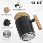 Coffee Mug Warmer & Mug Set 2025, Heated Cup for Desk with Temperature Control and Smart Auto Shut Off, 14oz