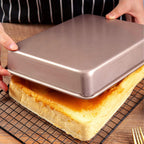 2 Pack Baking Sheet Pans, Deep Size Baking Pan Nonstick Cookie Sheet Brownie Cake Pan Bread Pan Toaster Oven Tray Bakeware, 8.6 x 6.6 x 1.7 Inches