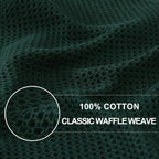 Homaxy 100% Cotton Waffle Weave Kitchen Dish Cloths, Ultra Soft Absorbent Quick Drying Dish Towels, 12 x 12 Inches, 12-Pack, Blackish Green