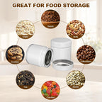 uxcell 2Pcs Round Tea Canisters, 3" x 3" Airtight Metal Tea Containers for Loose Tea, Coffee Beans, Spices - Durable, Compact, and Stylish Storage Tea Tin (White)