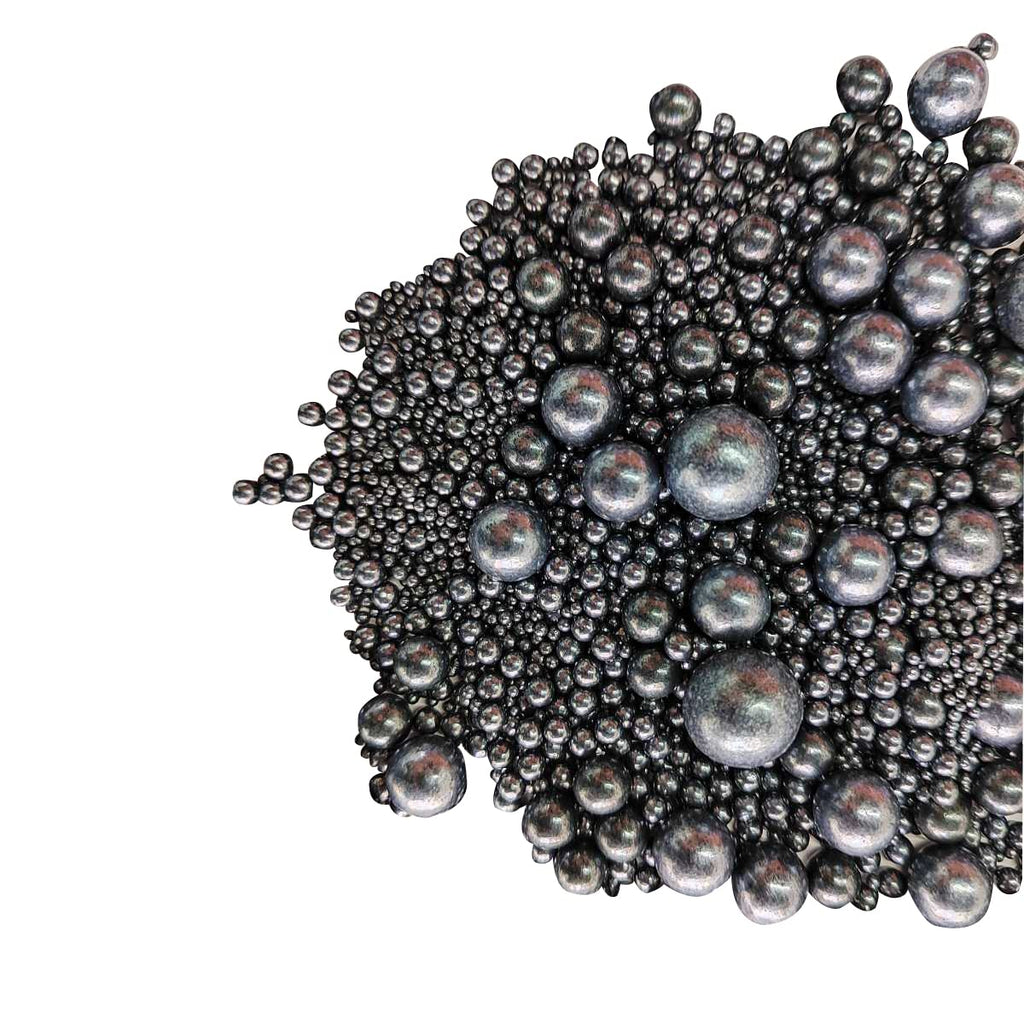 Edible Black Sugar Pearls Candy Sprinkles 120G/ 4.23Ounce Baking Cake Sprinkles Cupcake and Cake Topper Cookie Decorations Wedding Party Valentines Halloween Christmas Supplies