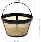 Reusable Coffee Filters for 4-6 Cup Coffee Makers - BPA Free, Fits Mr. Coffee, Black+Decker, Walmart Mainstays & Most 4-6 Cup Basket-Style Brewers (1-Pack)