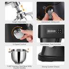 ZACME 7.4QT Household Stand Mixer 800W with Aluminum Die Casting Mixers Kitchen Electric Stand Mixer Metal Dough Mixer with Stainless Steel 7L Bowl, Dough Hook, Whisk and Beater