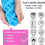 8PCS Silicone Molds Puppy Dog Paw and Bone Shape, Reusable Silicone Chocolate Molds, Non-Stick gummy molds, Dog Treat Molds, Used for Chocolate, Candy,Pudding, Jelly,Ice Cube,Biscuits