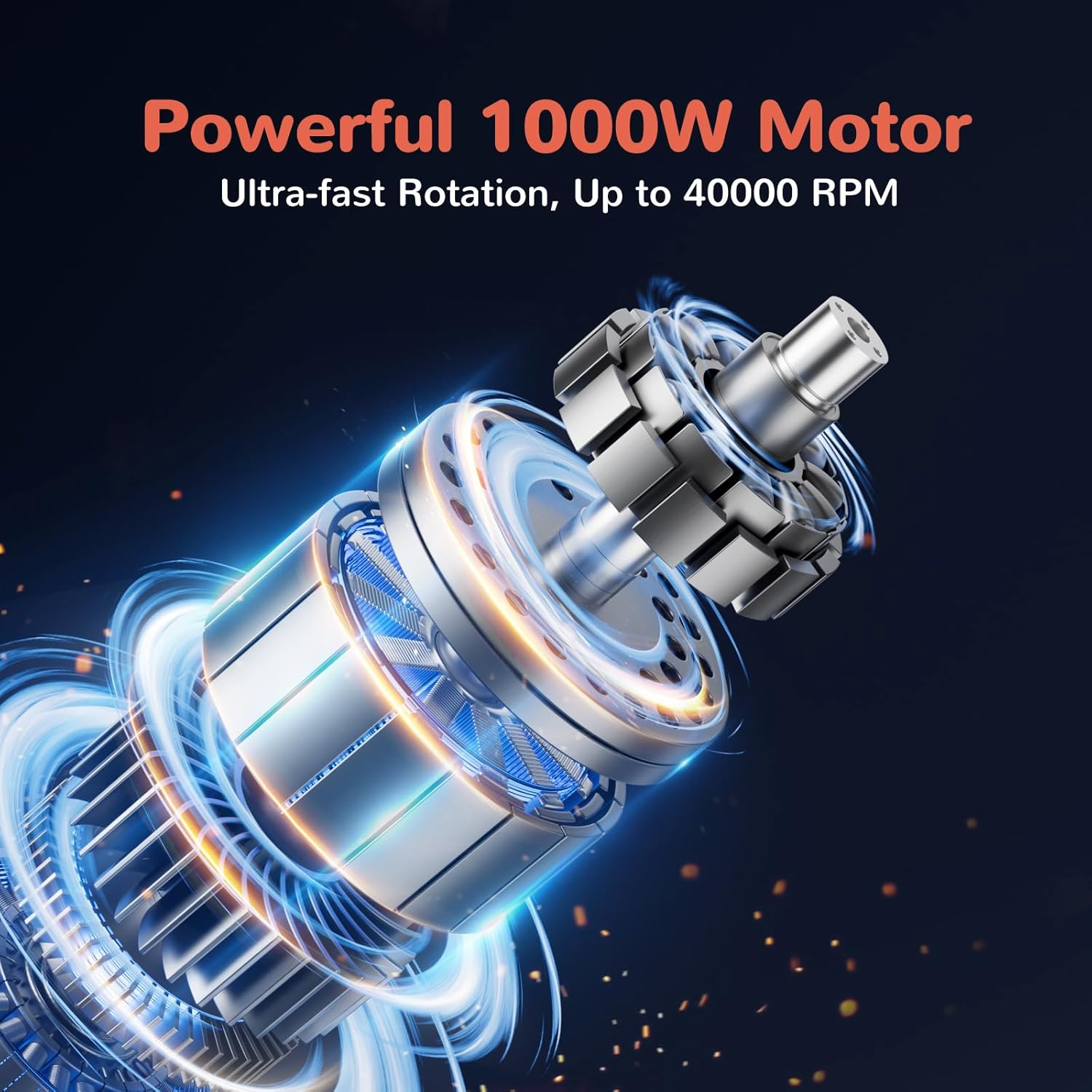 G.a HOMEFAVOR Handheld Corded Hand Blenders Set: 1000W Trigger Variable Speed 5 in 1 Stick Blenders with Stainless Steel Blade, Mixing Beaker, Whisk, Milk Frother for Soup, Baby Food, Smoothies