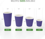 Restaurantware-4 Ounce Ripple Insulated Coffee Cups, 500 Double Wall Corrugated Coffee Cups - Leakproof, Non-Slip, Royal Purple Paper Ribbed Coffee Cups, Recyclable, Matching Lids Sold Separately
