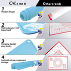 24"X16" Silicone Baking Mat Extra Large Non-stick Pastry Mat with High Edge, Dough Rolling Board for Pastry, Macarons, Pies, Bread, Cookies, Pizza, Fondant, Pasta, Food Grade Silicone Baking Supplies