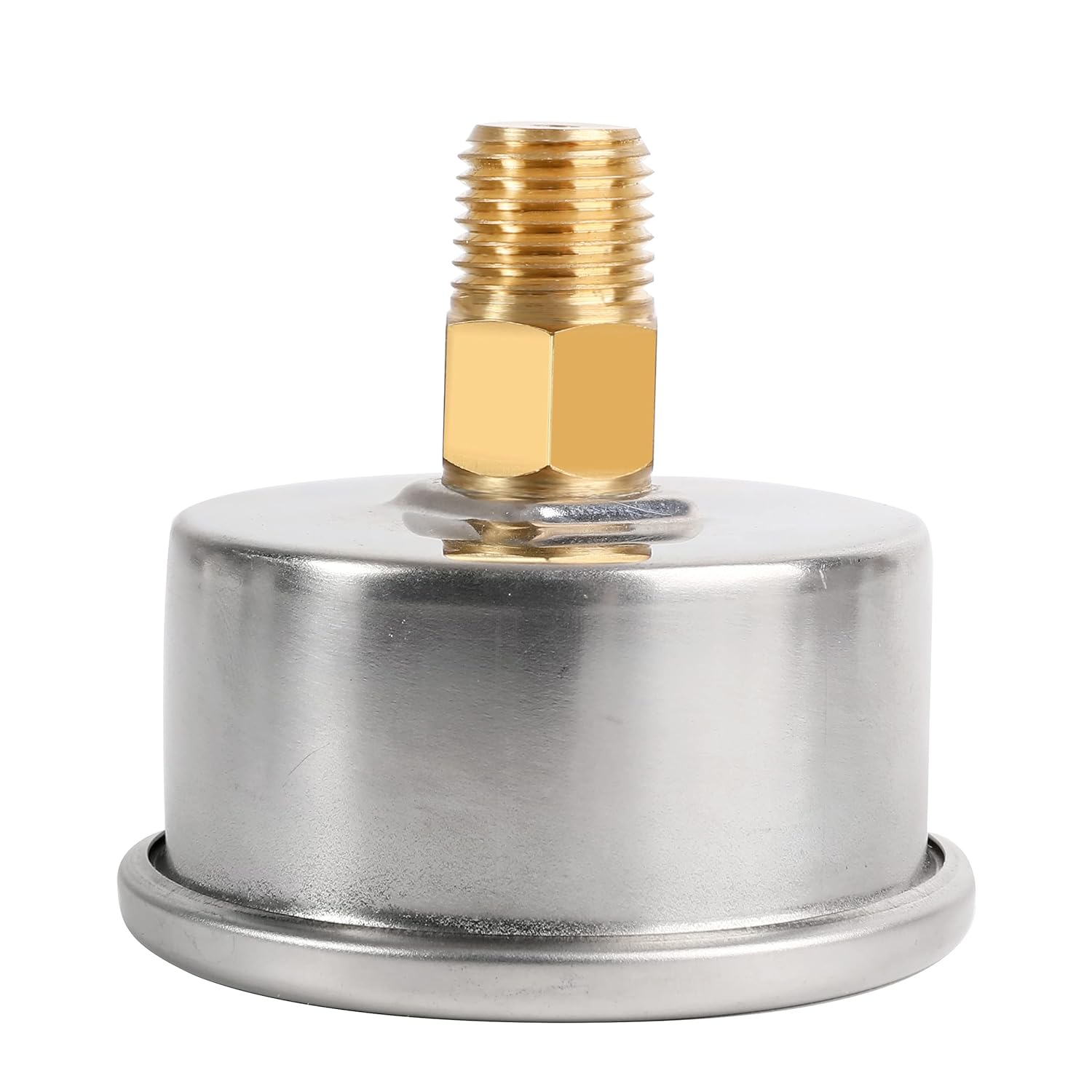 Glycerin Filled Pressure Gauge 100psi/7bar, Stainless Steel case, Brass Inside Construction, 2-1/2" dial, 1/4" NPT Back Connection.…