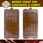 Break-Apart Chocolate Molds, Non-Stick Silicone Chocolate Bar Mold, Food Grade Candy Bar Mold, Perfect for Energy Bar, Cocoa Mini Bar - 4 Pack