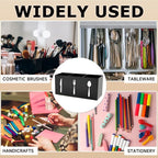 Silverware Organizer Countertop,Acrylic Small Silverware Caddy for Countertop,Knife Fork and Spoon Organizer for Kitchen Storage,Cabinet and Dining Room(Black)