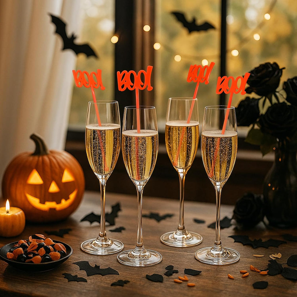 30 Pcs Halloween Swizzle Sticks Plastic Coffee and Cocktail Stirrers Fall Thanksgiving Drink Stirrers Cocktail Mixers for Halloween Fall Autumn Party Tea Coffee Bar Decoration(Boo)