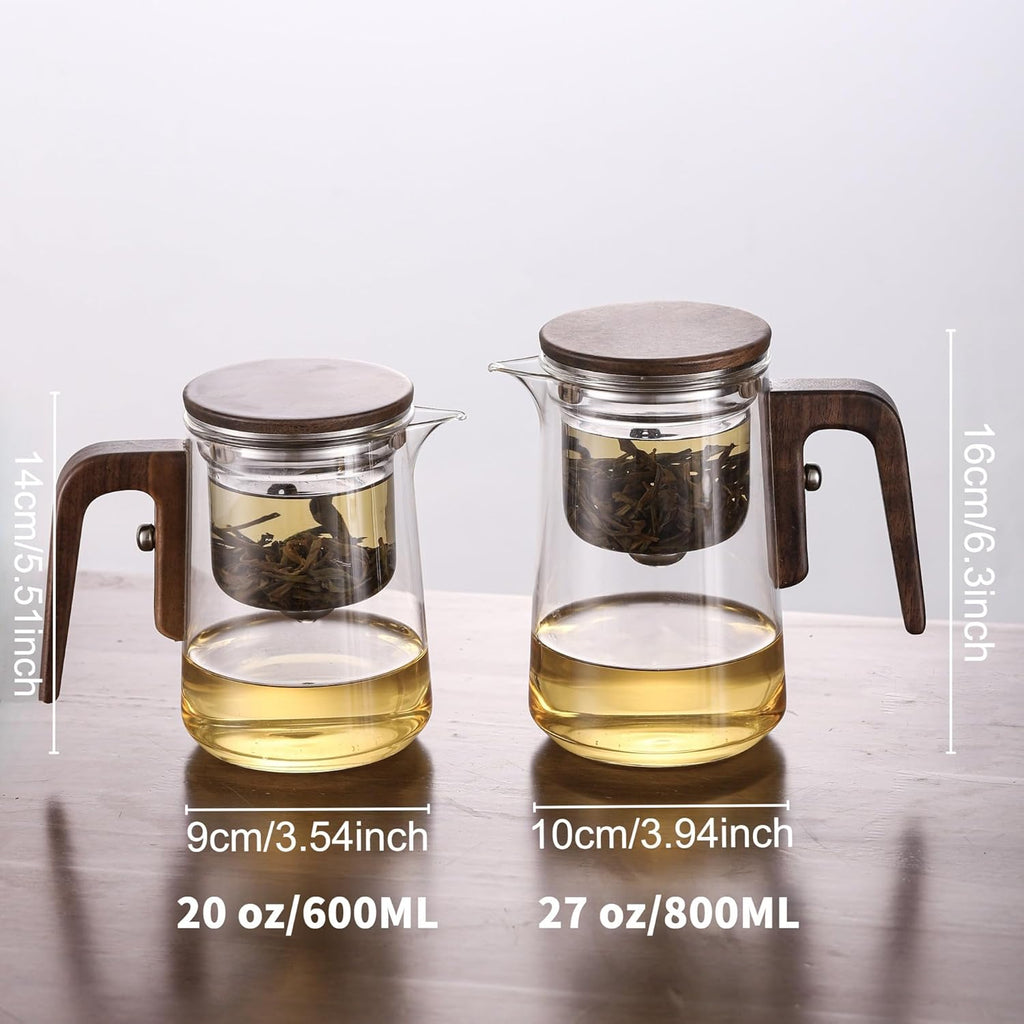 Enchanti Tea Pot, Magic Witchcraft Glass Tea Steepr, Detachable Loose Tea Glass Tea Infuser, Suitable for Loose Tea or Black Tea,Ideal Gift forTea Lovers, 27 Ounces (about 800 ml)