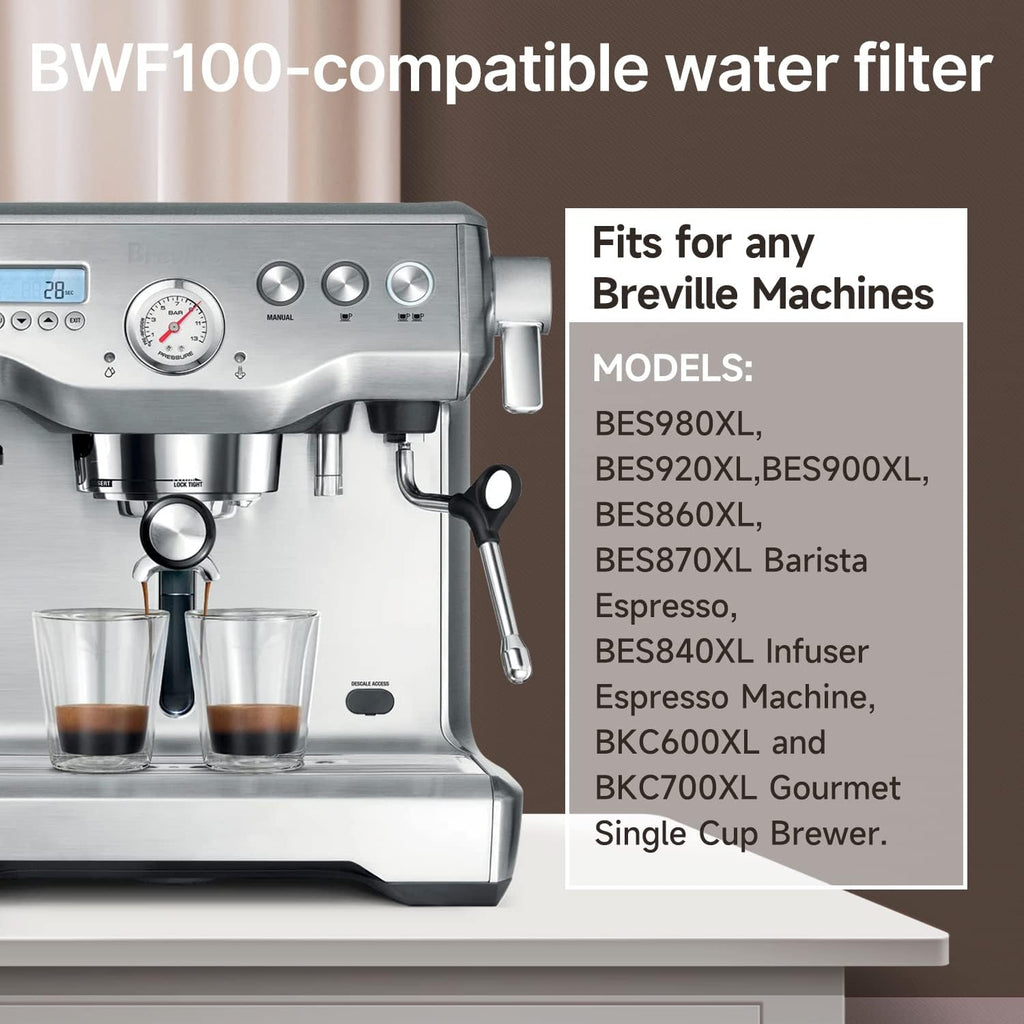 ICEPURE Coffee Machine Water Filter Replacement for Breville BWF100 BWF100NA BES980XL BES920XL BES900XL BES860XL BES870XL Barista Espresso, BES840XL BKC600XL BKC700XL, 12PACK