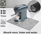 Golener Coffee Maker Mat for Countertops, 19" x 13" Dripper Pad, Absorbent Washable Reversible Microfiber Dish Drying Mat, Kitchen Accessories, Under Small Appliance Mat