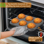 Muffin Cupcake Pan, Muffin Tins Nonstick 6, Muffin Top Cookie Cheese Cake Pan for Baking, Toast Oven Baking Supplies Small Cake Pans Muffin Cups Non Stick