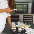 40 PCS Foil Firework Cupcake Toppers Fireworks Cupcake Picks Sparkle Tinsel Cake Decorations Cocktail Fruit Toothpick for Firework Theme Birthday Wedding Graduation Party Decorations Supplies Silver