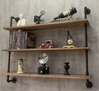 Pipe Shelves Industrial Pipe Shelving Shelves Real Wood Industrial Floating Pipe Shelves with Wood Planks 36 inch Wall Shelves Rustic Hanging Bookshelf Farmhouse Kitchen Bar Shelving