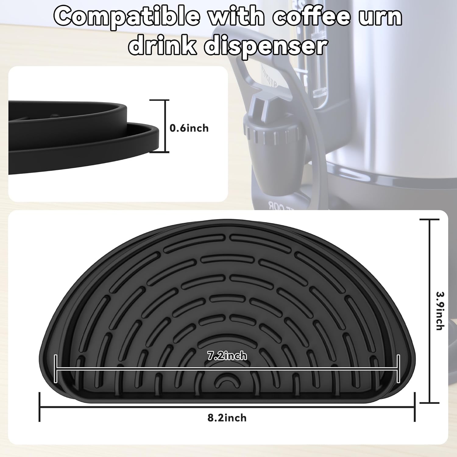 Coffee Drip Tray for Hamilton Beach 45 Cup Coffee Beverage Dispenser, Silicone Drip Pan for Drink Dispenser