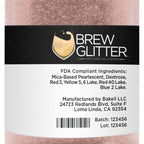 Rose Gold Brew Glitter Edible Glitter for Drinks, Cocktails, Beer, Garnish Glitter & Beverages | Kosher & Halal Certified | 100% Edible & Food Grade | Vegan, Gluten, Nut Free (50g, Rose Gold)