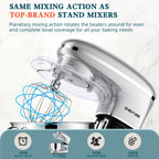 CHeflee Stand Mixer,660W 6+P With 6.5QT Stainless Steel Bowl,Dough Hook, Wire Whip & Beater,for Most Home Cooks,Silver