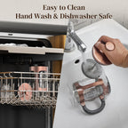 Veken French Press Coffee Maker 21oz 0.6 L, Heat Resistant Thickened Borosilicate Glass,Stainless Steel Brewer,Single Serve Small Pot, Cold Brew Cafetera Teapot for Kitchen Travel Camping, Copper