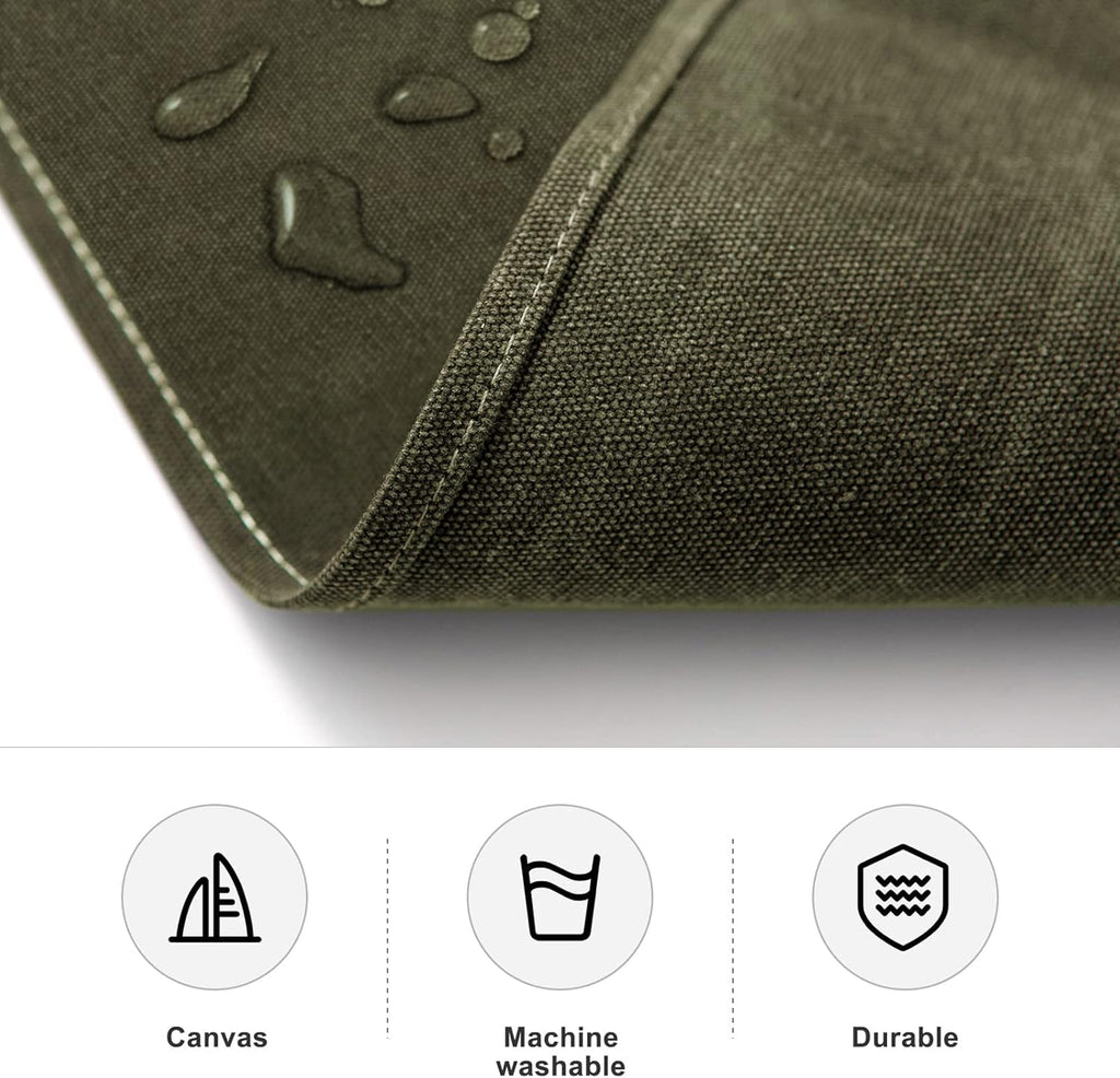 Cotton Canvas Cross Back Apron for Art Painting Garden Chef Bartender Work,Women Men 3 Pockets Waterproof Adjustable M-XXL