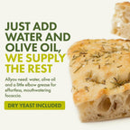 Let’s Bake Bread Organic Focaccia Baking Mix - Soft, Flavorful Italian Bread at Home - USDA Organic, Non-GMO, No Additives, Easy Home Baking, Golden Crust, Fluffy Texture - 17.64 oz (1 Pack)