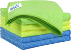 HOMEXCEL Microfiber Cleaning Cloth 6 Pack, 12.5 x 12.5 Inch Microfiber Towels for Cars, Ultra Absorbent Cleaning Rags, Lint Free Cleaning Towels for Household, Kitchen, Window, and Car, Multicolor