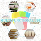 5 Pieces Food Dough Scraper Bench, 5.3 x 3.6 Inch Plastic Flexible Bowl Scraper,Food-safe Kitchen Pastry Cutter Tool for Bread Dough, Pastry, Pizza, Baking Cake (Multicolor)