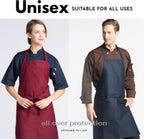 Pomp 2 Pack Premium Bib Aprons | Adjustable Neck + 2 Pockets | Water + Oil Resistance | Men & Women's Kitchen Cooking Aprons