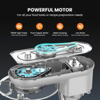 VIVOHOME Stand Mixer, 660W 10 Speed 6 Quart Tilt-Head Kitchen Electric Food Mixer with Beater, Dough Hook, Wire Whip and Egg Separator, Silver