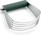 Spring Chef Large Dough Blender For Baking, Manual Dough Cutter Tool, Stainless Steel Puff Pastry Cutter Tool with Sharp Blades, Dishwasher Safe Pastry Blender for Easy Mixing - Pine Green