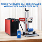 OMTech 20oz Tumblers Bulk, 12pc Stainless Steel Tumbler Set with Lid & Straw, Double Wall Vacuum Insulated Mug for Laser Engraver, Travel Coffee Mug for Hot & Cold Drinks, Navy Powder Coated Cup